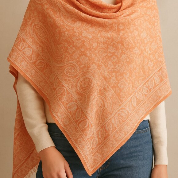 Women's Retro Style Poncho Cape Boho Shawl Wraps - Picture 4 of 4